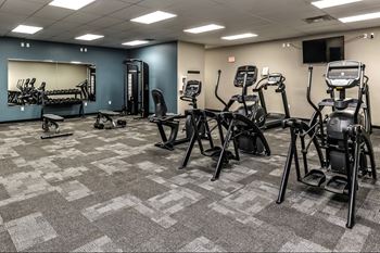 Fitness Center With Modern Equipment, at Whispering Hills, Omaha, NE